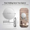 8-Inch Two-Sided Swivel Wall Mount Makeup Mirror with 7X/10X Magnification, Round Shape 360 Swivel Extendable Bathroom Cosmetic Vanity Mirror Chrome Finish (Color : Silver6inch3x) view 3