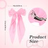 2 PCS Hair Accessories: Beige & Pink Bow Butterfly Hair Clips, Barrettes & Ribbons - Cute Bows for Women view 2