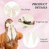 2 PCS Hair Accessories: Beige & Pink Bow Butterfly Hair Clips, Barrettes & Ribbons - Cute Bows for Women view 3