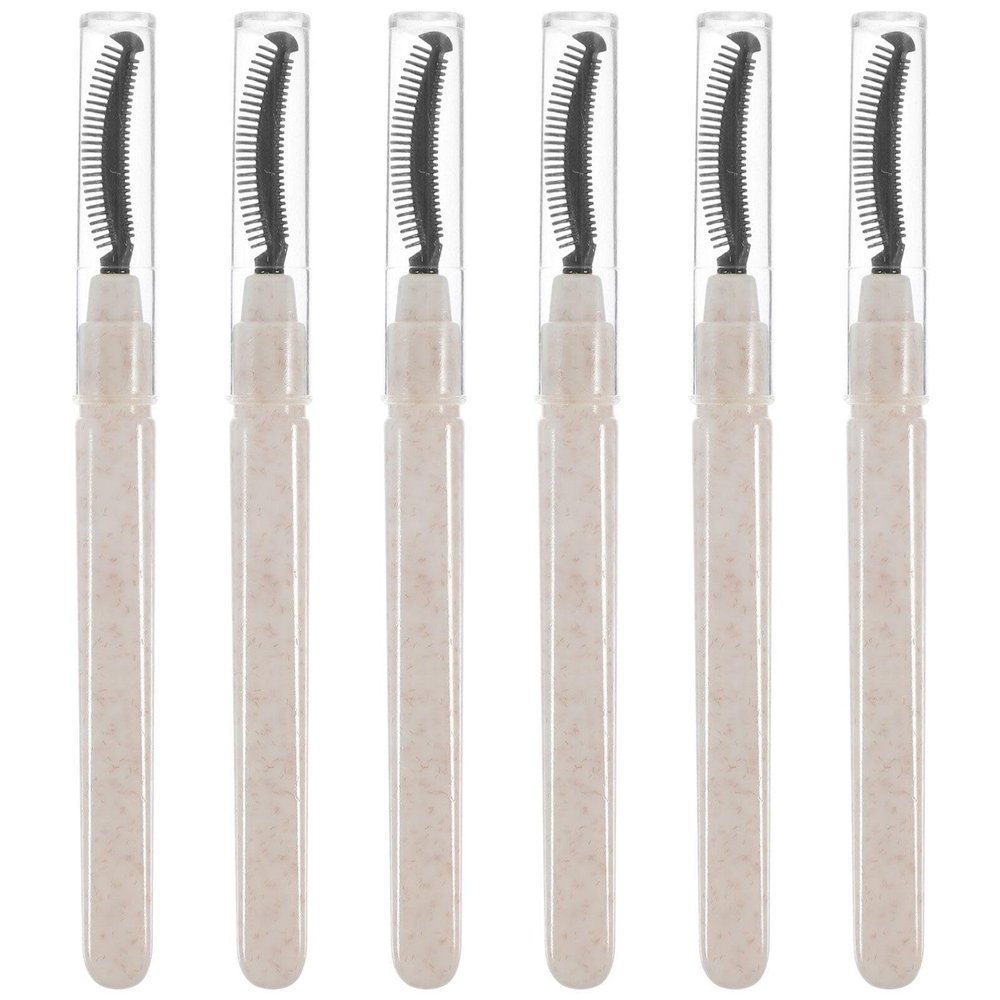 Ipetboom 6pcs Silicone Eyelash Brushes for Mascara Application Portable Lash Separating Tools for Makeup Beauty Salons and Personal Use Skin-friendly and