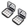 2Pcs Blush Palette Empty Eyeshadow Palette Magnetic Makeup Storage Case Box with Mirror for Women (12 Girds) view 1