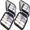 2Pcs Blush Palette Empty Eyeshadow Palette Magnetic Makeup Storage Case Box with Mirror for Women (8 Girds) view 1
