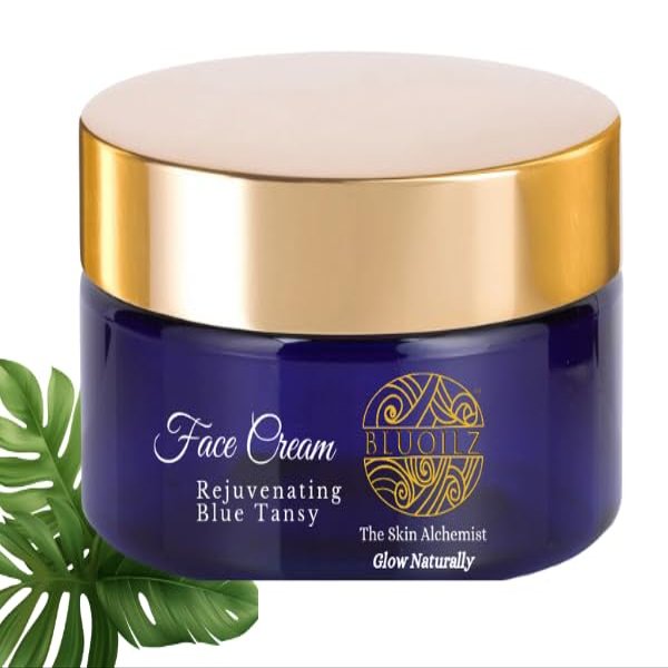 Bluoilz Repair & Rejuvenating Face Cream | With Chamomille & Blue Tansy | Revitalizing Moisturizer | Night Cream | Formulated for Mature Skin | Visibly Improves Skins Tone and Texture | 50gm