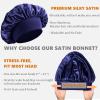 2 PCS Bonnet for Men,Silk Hair Bonnet for Sleeping Women,Matching Bonnets and Durag Set view 4