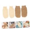 balacoo 4pcs Exfoliating Shower Gloves Comfortable Bath Scrubbers for Dead Skin Removal Rich Foaming Unisex Design for Spa and Daily Use view 2