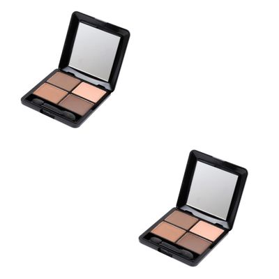 Beavorty 2pcs Matte Eyeshadow Palette Colors Brown Eye Shadow Trio Makeup Smooth Natural Look