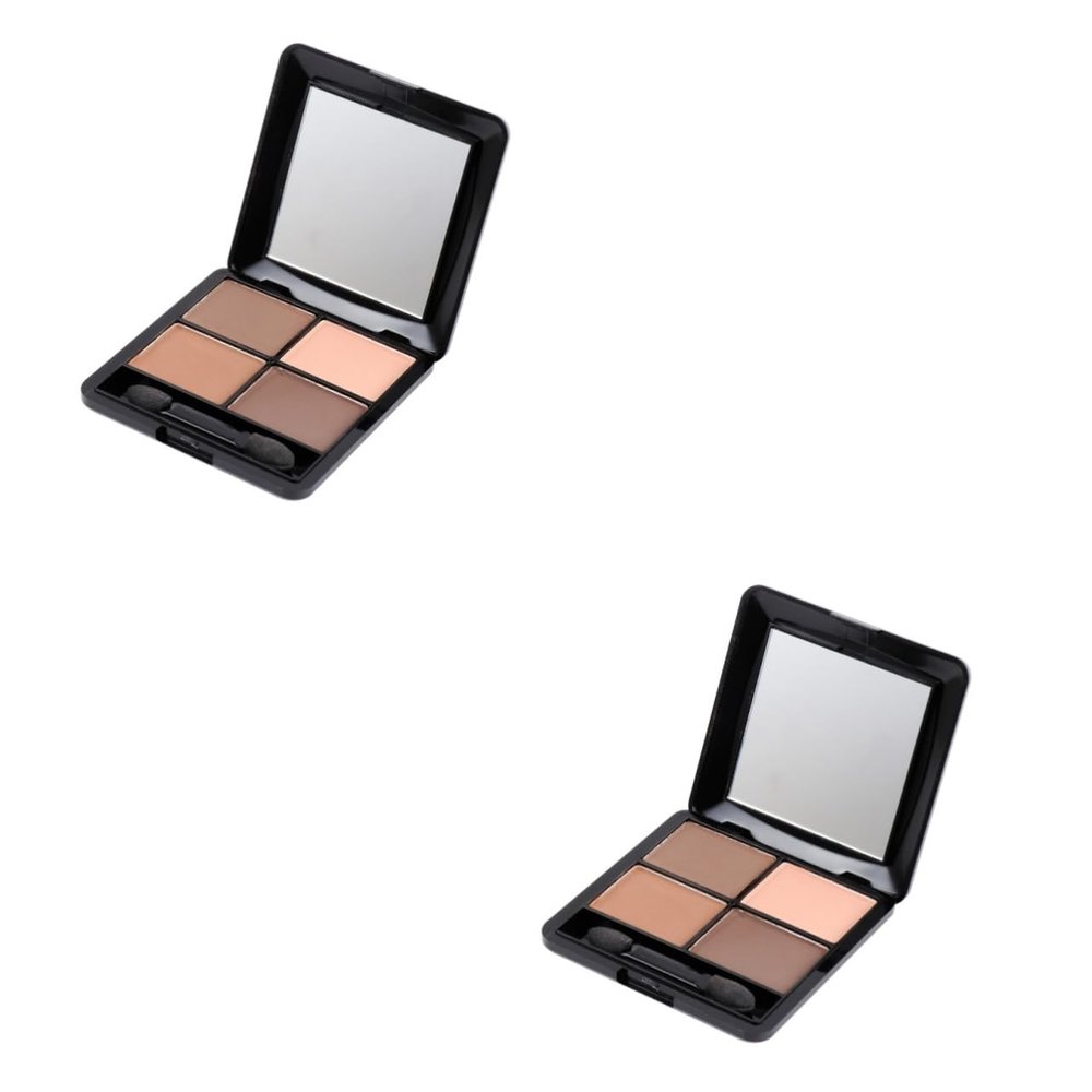 Beavorty 2pcs Matte Eyeshadow Palette Colors Brown Eye Shadow Trio Makeup Smooth Natural Look