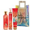 Bath & Body Works - 3 Piece Bundle - Spray - Body Cream - Shower Gel - Full Size and Gift Bag HELLO GORGEOUS (Bright Christmas Morning) view 1