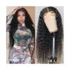 Wigs Deep Wave Human Hair Wigs with Baby Hair, Pre Plucked 13X6 13x4 HD Lace Front Wigs for Women Brazilian Remy Hair Curly 4X4 5X5 6X6 Lace Closure Wig for Daily Party (Color : 13X4 lace wig 150 den view 1