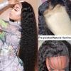 Wigs Deep Wave Human Hair Wigs with Baby Hair, Pre Plucked 13X6 13x4 HD Lace Front Wigs for Women Brazilian Remy Hair Curly 4X4 5X5 6X6 Lace Closure Wig for Daily Party (Color : 13X4 lace wig 150 den view 3