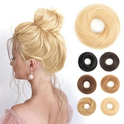 VADES 100% Human Hair Originals Messy Bun Hair Piece Real Human Hair Tight Extensions Accessories Natural Scrunchies Tousled Updo Chignon Hairpieces for Women Girls Lady #613