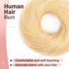 VADES 100% Human Hair Originals Messy Bun Hair Piece Real Human Hair Tight Extensions Accessories Natural Scrunchies Tousled Updo Chignon Hairpieces for Women Girls Lady #613 view 2