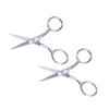 DOITOOL 2pcs Stainless Steel Eyebrow Scissors Grooming Scissors for Dogs Mens Beard Trimmer Eyebrow Shaper view 1