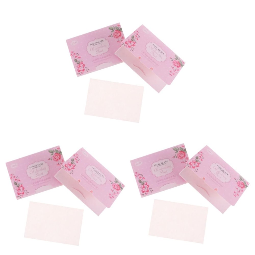 minkissy 300pcs Natural Fiber Oil Absorbing for Face Care Oily Skin Control Blotting Papers Makeup Remover Portable Box