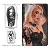 77 Sheets Chicano Temporary Tattoos Adult Large Cholo Chola Chicano Gangster Joker Tattoos, Clown Prisoner Fake Tattoos Sleeve, Rapper Tattoos Stickers for Men Women Teens view 3