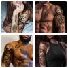 77 Sheets Chicano Temporary Tattoos Adult Large Cholo Chola Chicano Gangster Joker Tattoos, Clown Prisoner Fake Tattoos Sleeve, Rapper Tattoos Stickers for Men Women Teens view 4