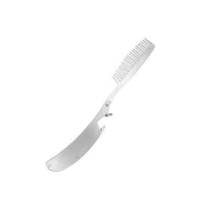 Beavorty Mustache Combs for Men Stainless Steel Mustache Comb Folding Pocket Travel Pocket Fine Tooth Beard Metal Folding Beard Man Fine Teeth Tooth