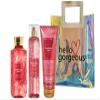 Bath & Body Works - 3 Piece Bundle - Spray - Body Cream - Shower Gel - Full Size and Gift Bag HELLO GORGEOUS (Champagne Toast) view 1