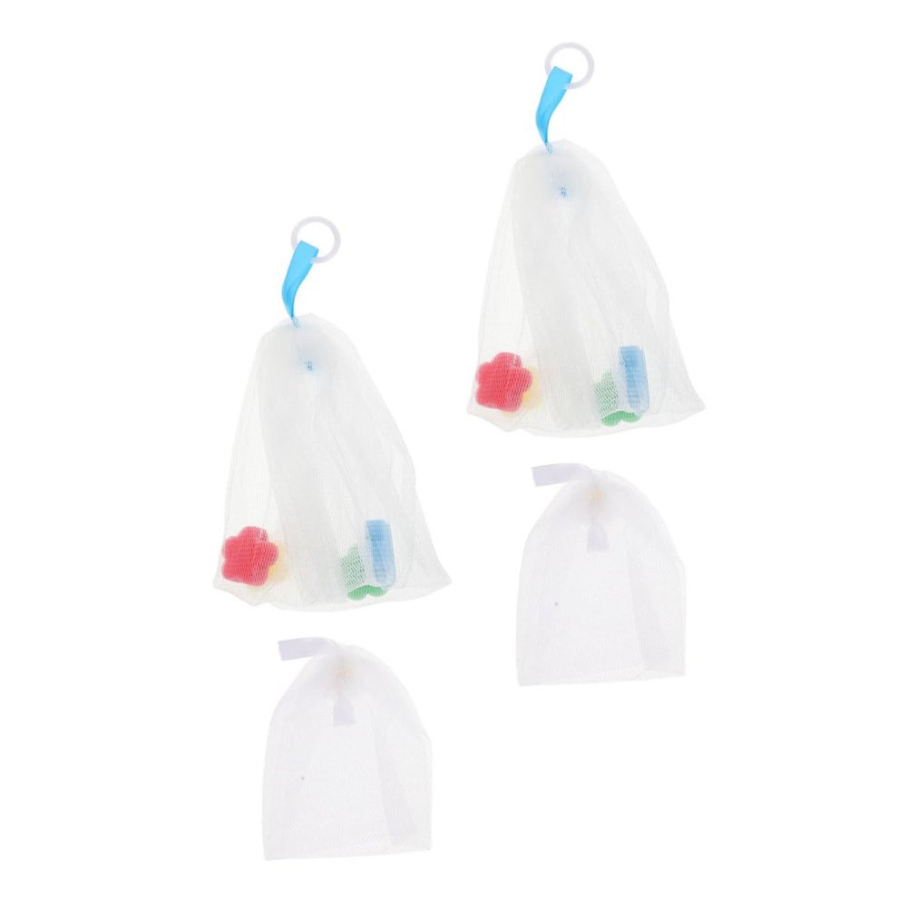 Beavorty 12pcs Bar Soap Net Bag Exfoliating Foaming Hand Saver Maker Cup Hanging Foamer for Shower Bath Cleansing Net