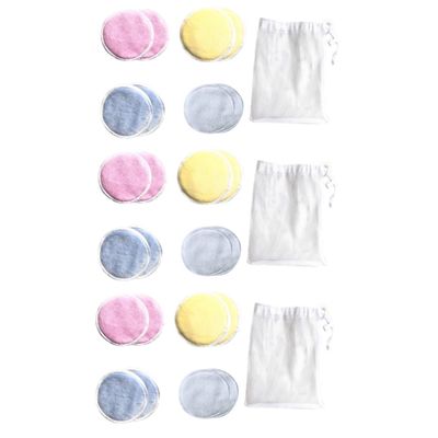 Beavorty 24pcs Eco-Friendly Reusable Makeup Remover Pads Facial Cleansing Sponges for Face Gentle Makeup Remover Pads Uses Compact Storage Bag Included
