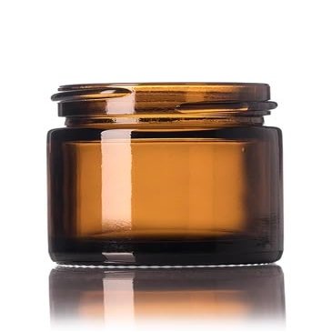 1 oz Round Amber Glass Cosmetic Jars with Lids, Travel Glass Jars, Refillable Cosmetic Containers for Ointments, Lotion, Cream, Lip Scrub, Makeup, Eyeshadow, Slime, Paint