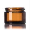 1 oz Round Amber Glass Cosmetic Jars with Lids, Travel Glass Jars, Refillable Cosmetic Containers for Ointments, Lotion, Cream, Lip Scrub, Makeup, Eyeshadow, Slime, Paint view 1