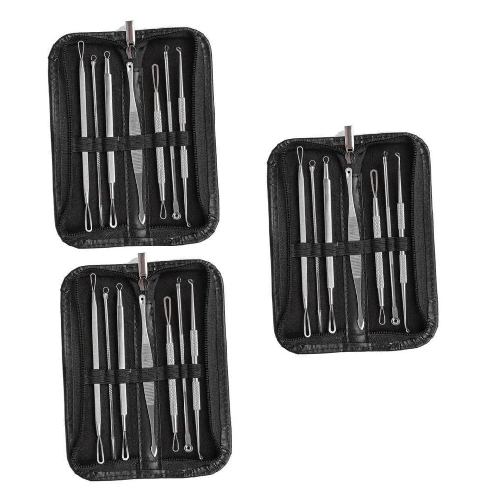 Beavorty 21pcs Blackhead Removal Tool Kit Comedone Extractor for Pimple and Blemish Treatment Facial Cleansing Instruments for All Skin Types