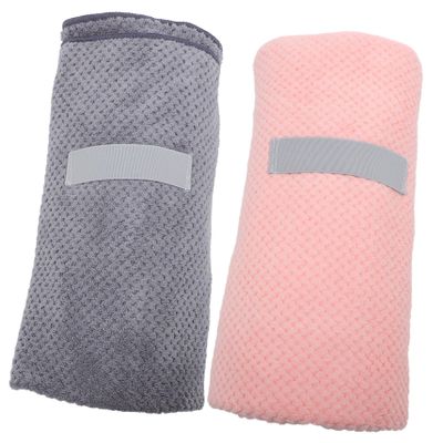 Angoily 2pcs Quick Dry Hair Towel Wraps for Women Absorbent Microfiber Shower Towels Grey and Lightweight Non-damaging Hair Wraps for Fast Drying and Reduced Frizz