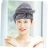 Angoily 2pcs Quick Dry Hair Towel Wraps for Women Absorbent Microfiber Shower Towels Grey and Lightweight Non-damaging Hair Wraps for Fast Drying and Reduced Frizz view 3