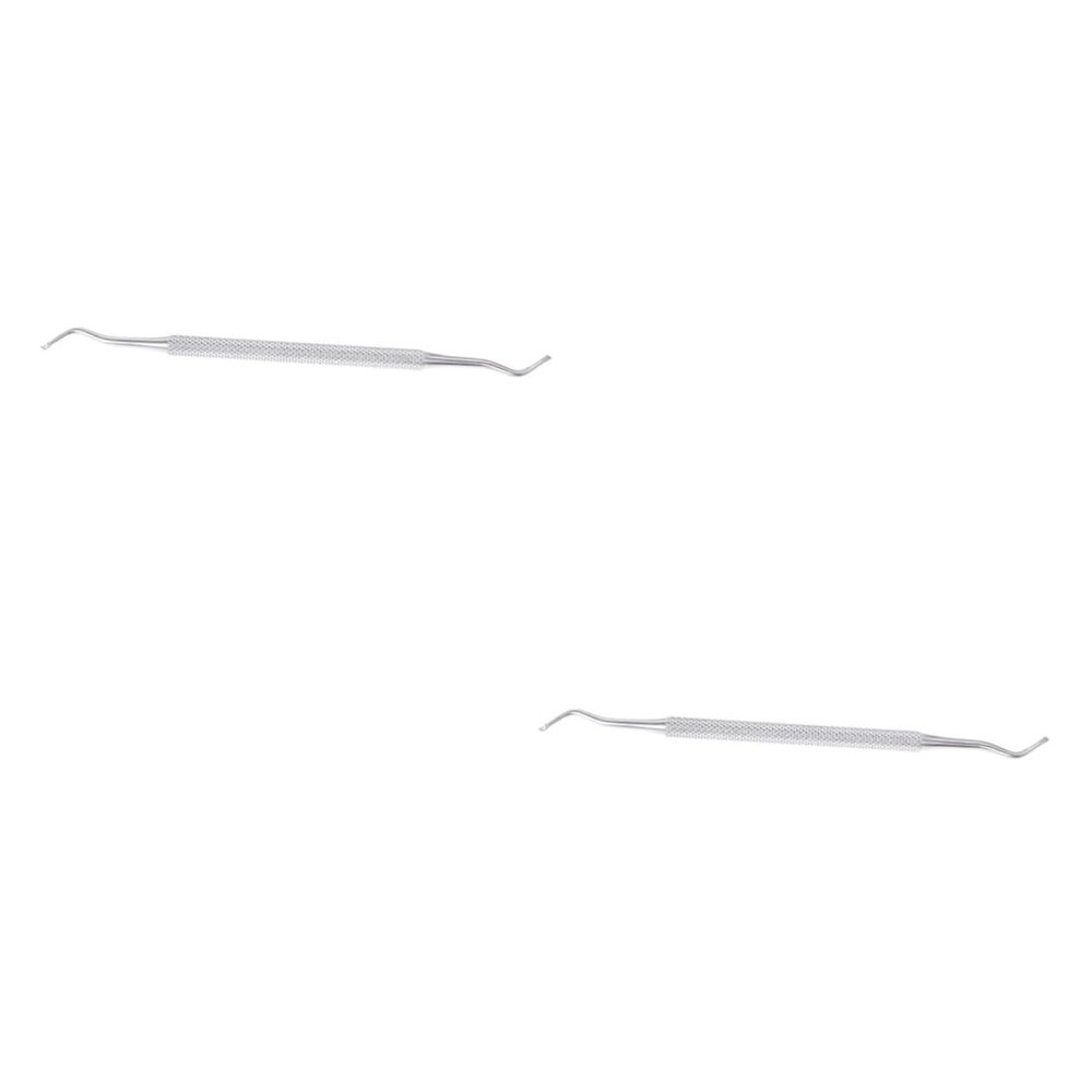 Beavorty 2pcs Cuticle Remover Spoon Tool Stainless Steel Nail Pusher for Men Women Portable Cuticle Peeler and Scraper for Manicure Pedicure Nail Cleaner Smooth
