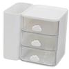 FUNOMOCYA White Desktop Storage Box Stationery Storage Drawer Makeup Organizer Tabletop Case Cosmetics Holder view 1