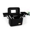 Beavorty Double Layer Travel Makeup Case Bag Makeup Organizer Bag Black Strong Extendable inside Box Large Capacity view 4