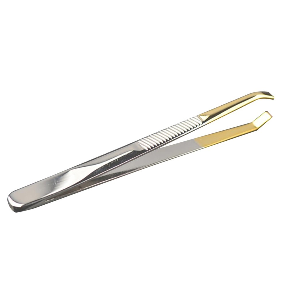 Beaupretty Eyebrow Tweezer Curved Stainless Steel Eyebrow Clip for Lash Extension Makeup Tool