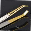 Beaupretty Eyebrow Tweezer Curved Stainless Steel Eyebrow Clip for Lash Extension Makeup Tool view 2