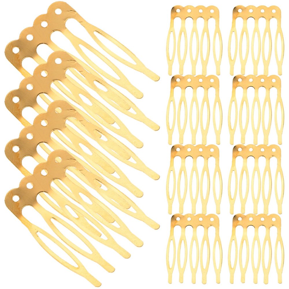 Luxshiny Diy Hair Combs Five Teeth Small Hair Combing Tools Handmade Accessories for Women and Girls Styling Headdress