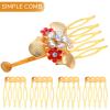 Luxshiny Diy Hair Combs Five Teeth Small Hair Combing Tools Handmade Accessories for Women and Girls Styling Headdress view 3