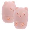 Beavorty 2pcs Silicone Makeup Sponge Holder Hollow Design for Easy Drying Cat Shape Cosmetic Puff Storage Case for Bedroom Decor and Practical Use view 1