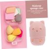 Beavorty 2pcs Silicone Makeup Sponge Holder Hollow Design for Easy Drying Cat Shape Cosmetic Puff Storage Case for Bedroom Decor and Practical Use view 2
