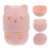 Beavorty 2pcs Silicone Makeup Sponge Holder Hollow Design for Easy Drying Cat Shape Cosmetic Puff Storage Case for Bedroom Decor and Practical Use view 4