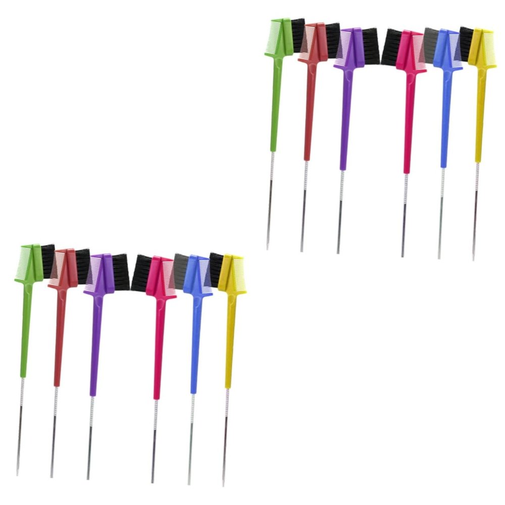 Beavorty 12pcs Multifunctional Eyebrow Brush Lash Comb Double-ended Brow Styler Portable Makeup Tool for Girls Ladies