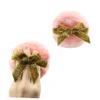 Beavorty 2pcs Plush Powder Puff Bowknot Band Soft Glitter Skin Care Supplies Safe for Use Comfortable Easy to Operate for Delicate Skin view 3