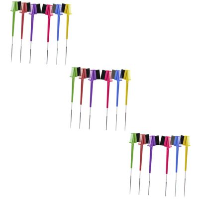 Beavorty 18pcs Multifunctional Eyebrow Brush Comb Brow Tool Portable Brow Spoolies Smooth Handle for Professional Home Use