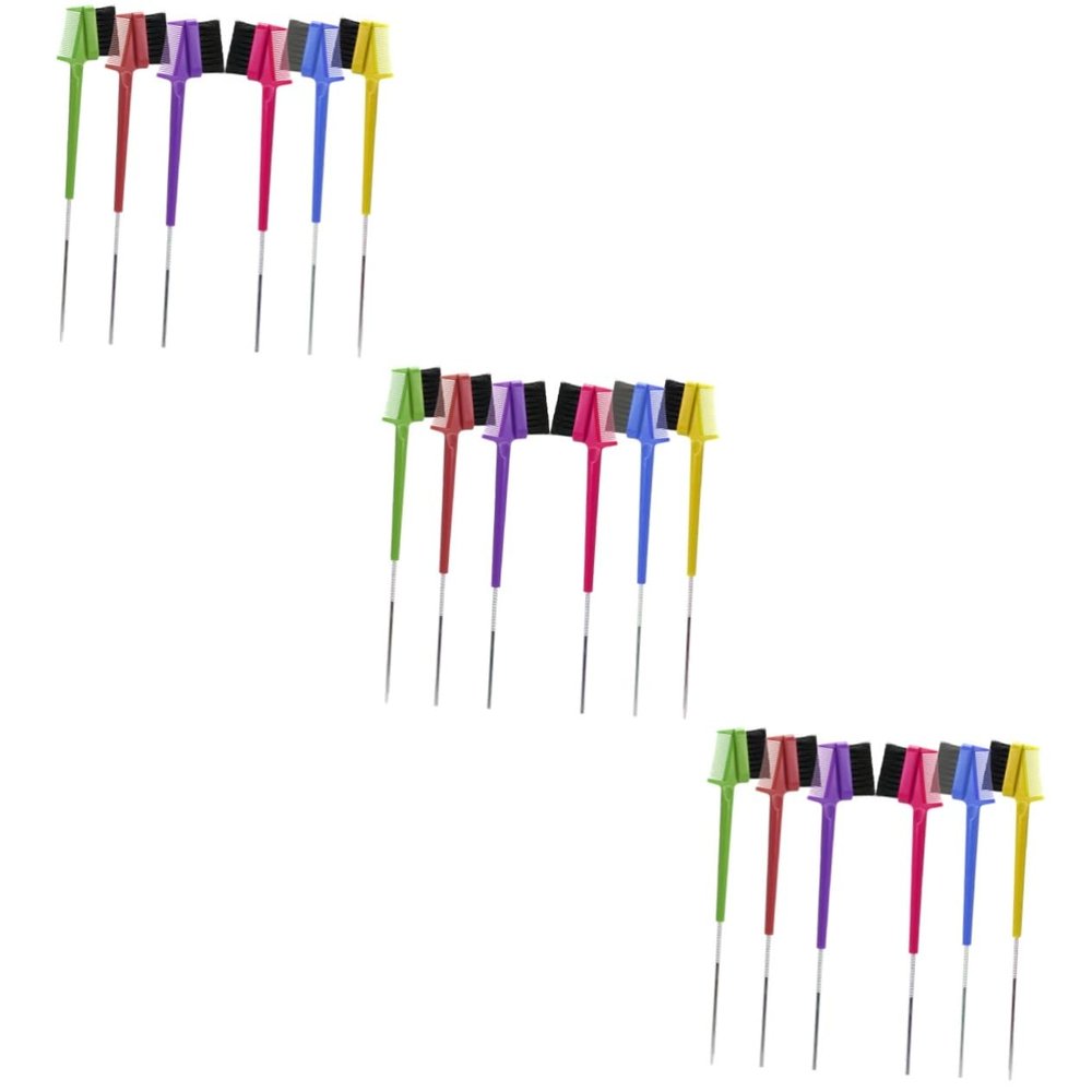Beavorty 18pcs Multifunctional Eyebrow Brush Comb Brow Tool Portable Brow Spoolies Smooth Handle for Professional Home Use