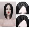 13 * 13 Human Hair Middle Bangs for Woman for Hair Toppers Traceless for White Hair Black Long Straight for Hair Loss (Natural black,45CM) view 3