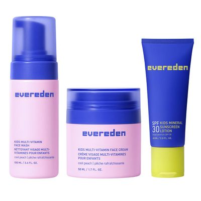 Evereden Kids Daily 1-2-3 Routine Bundle: Clean & Vegan Skincare for Kids  Hydrating & Gentle Tween Skincare Set with Multi-Vitamin Face Wash, Face Cream, & SPF 30 Mineral Sunscreen