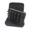 Beavorty 3pcs Compartment Storage Case Portable Black Bottle Organizer Convenient Handle for Travel Holds Bottles Shockproof and Design view 2