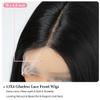 13x4.5inch Middle Bang Machine Made Short Straight Synthetic Hair Toppers for Thinning,12inch Front Lace Wigs for Woman (Dirty-Blonde 14inch) view 3