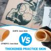 3MM Tattoo Fake Skin and Grip Tape Kit - 17Pcs 3MM Fake Tattoo Skin Practice and Grip Wrap Kit Including 5pcs 3MM Thick Tattoo Skin and 12pcs Self Cohesive Bandage Elastic Machine Tape for Beginners view 3