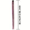 10pcs/set 60cm/24 inch One Piece Clip on Hair Tinsel Extensions Holographic Colorful Clip in Hair Extensions for Women (blue) view 2