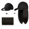FEELIN Baseball Cap with Hair Extensions Hat Wig Women's Detachable Fashionable Breathable Peaked Cap Women's Hairstyle Adjustable Detachable Wig Cap Hat Wig (Color : A) view 3